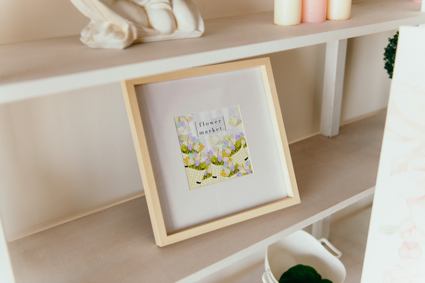 Flower Market Greetings Card