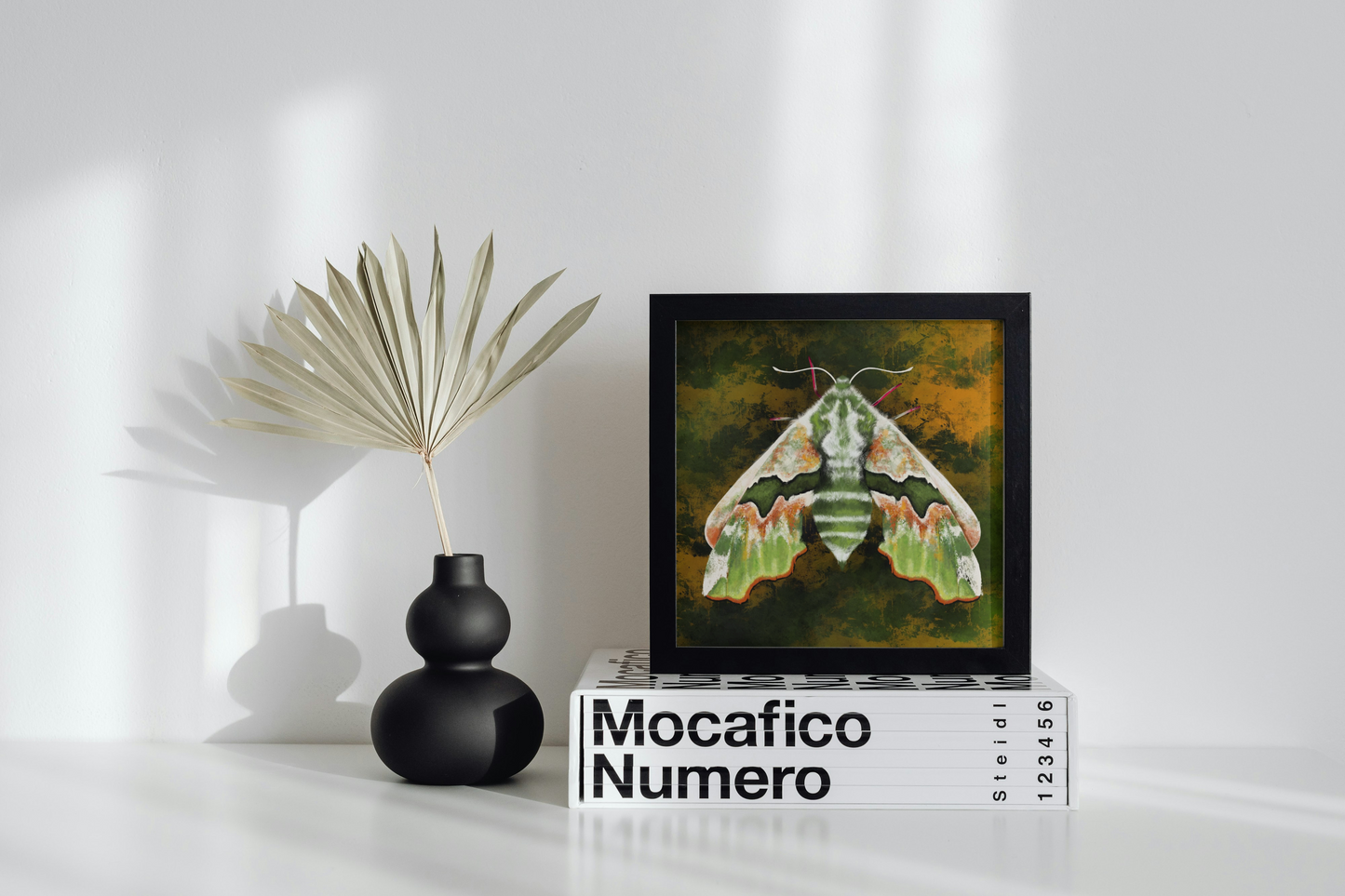 Green Moth Greetings Card
