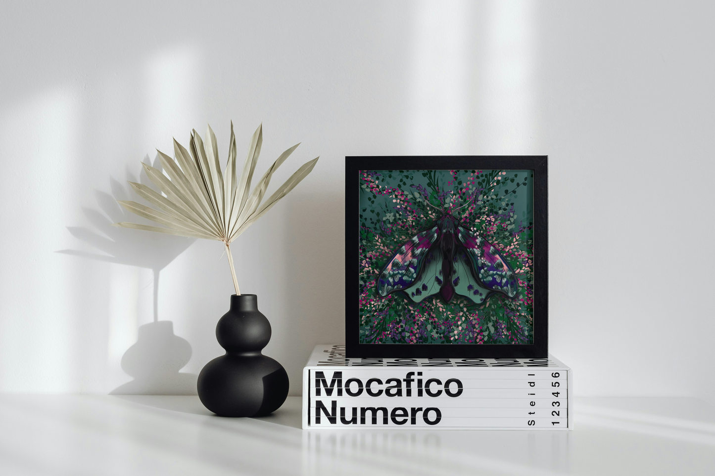 Floral Moth Greetings Card