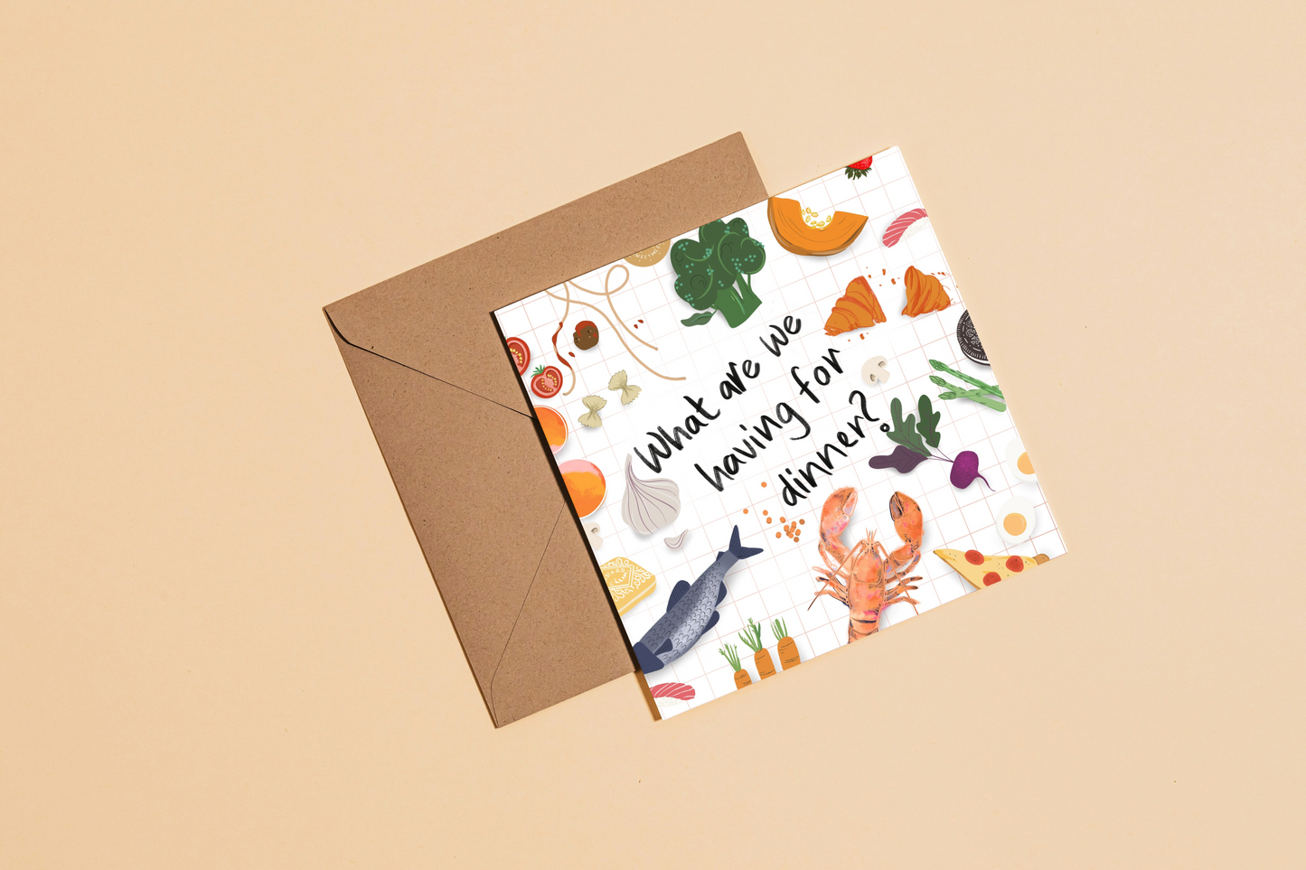 What's for dinner Greetings Card