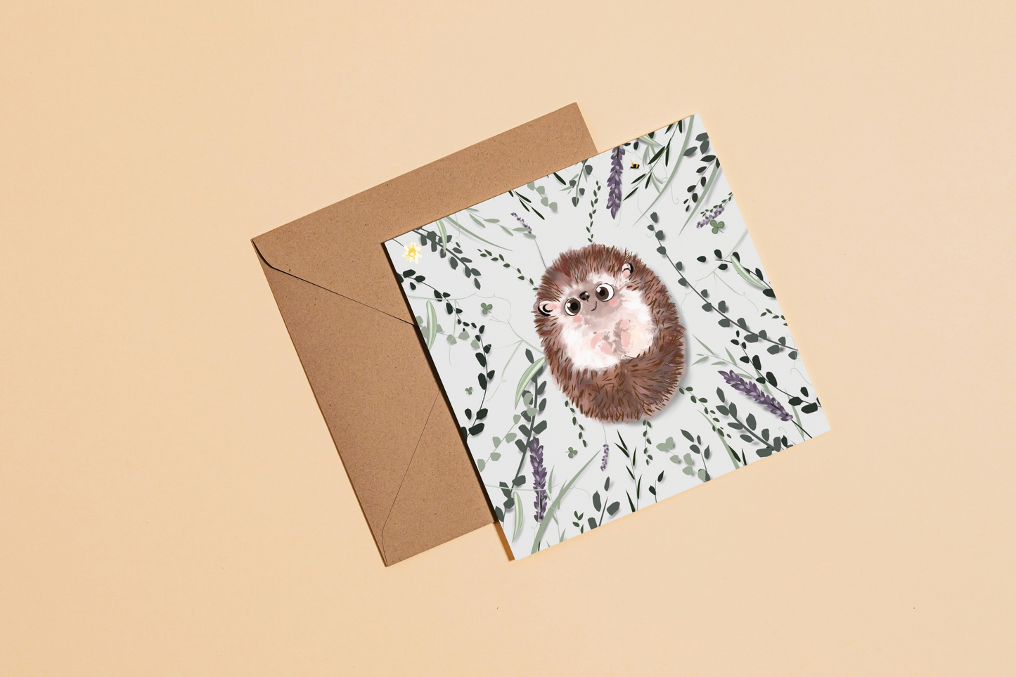 Happy Hedgehog Greetings Card