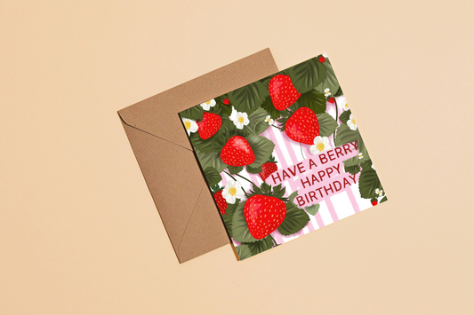 Berry Happy Birthday Greetings Card