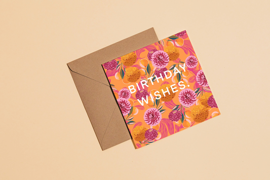 Floral Birthday Greetings Card