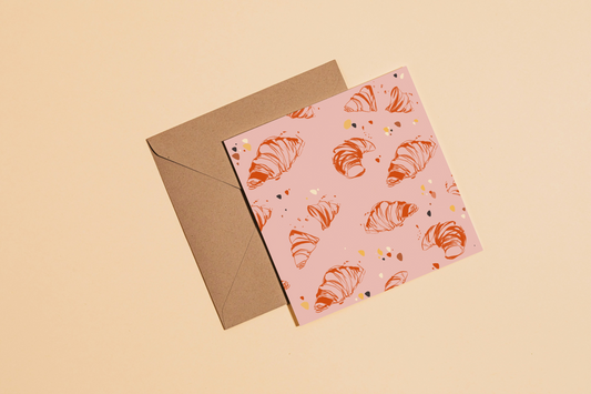 croissant Greetings Card