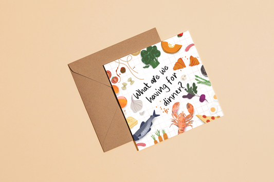 What's for dinner Greetings Card