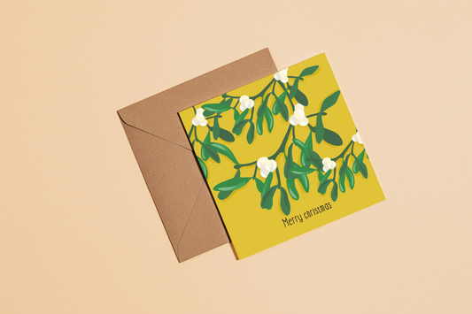 Mistletoe Chistmas Greetings Card