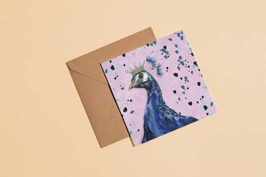 Peacock Greetings Card