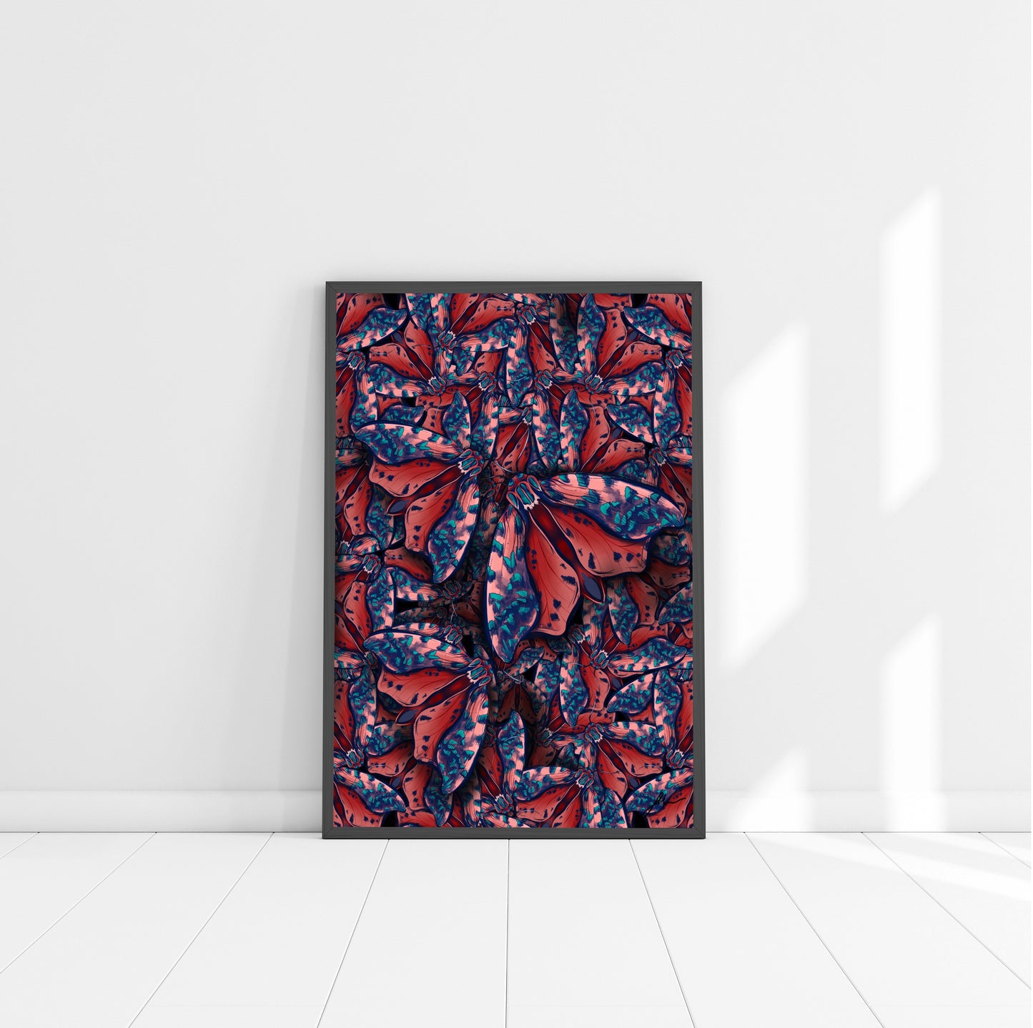 CORAL MOTH REPEAT FINE ART PRINT