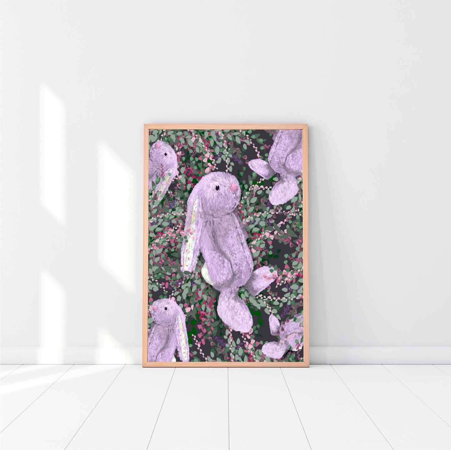 LILAC BUNNY FINE ART PRINT