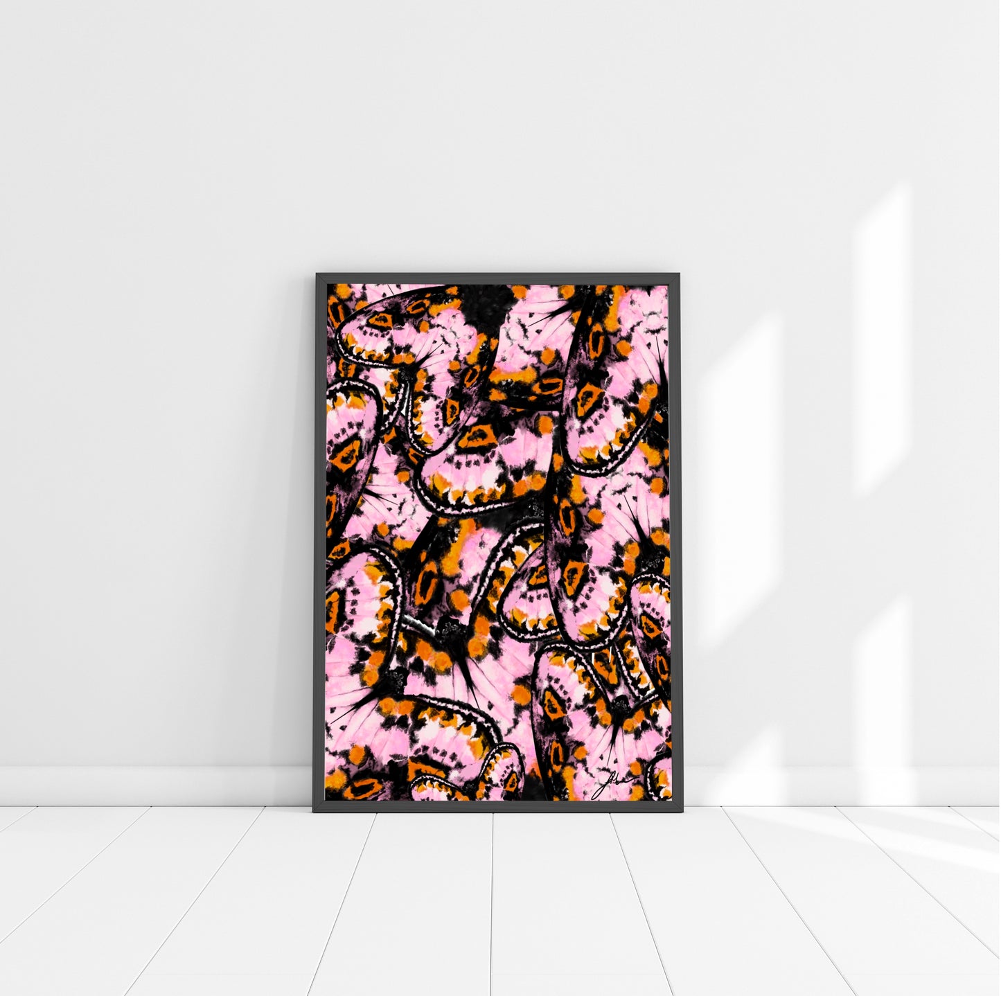 PINK MOTH REPEAT FINE ARTPRINT