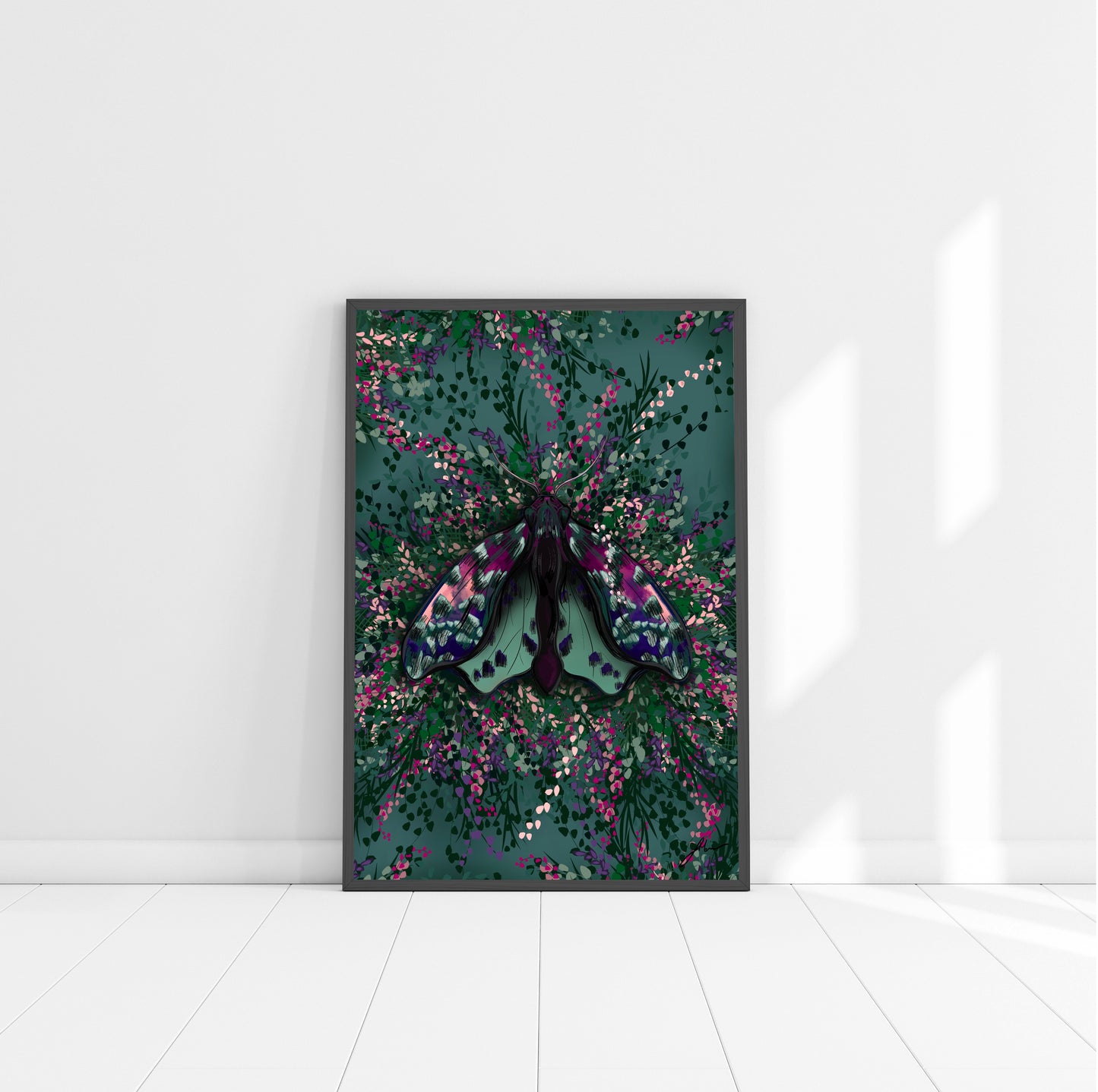 FLORAL MOTH FINE ART PRINT